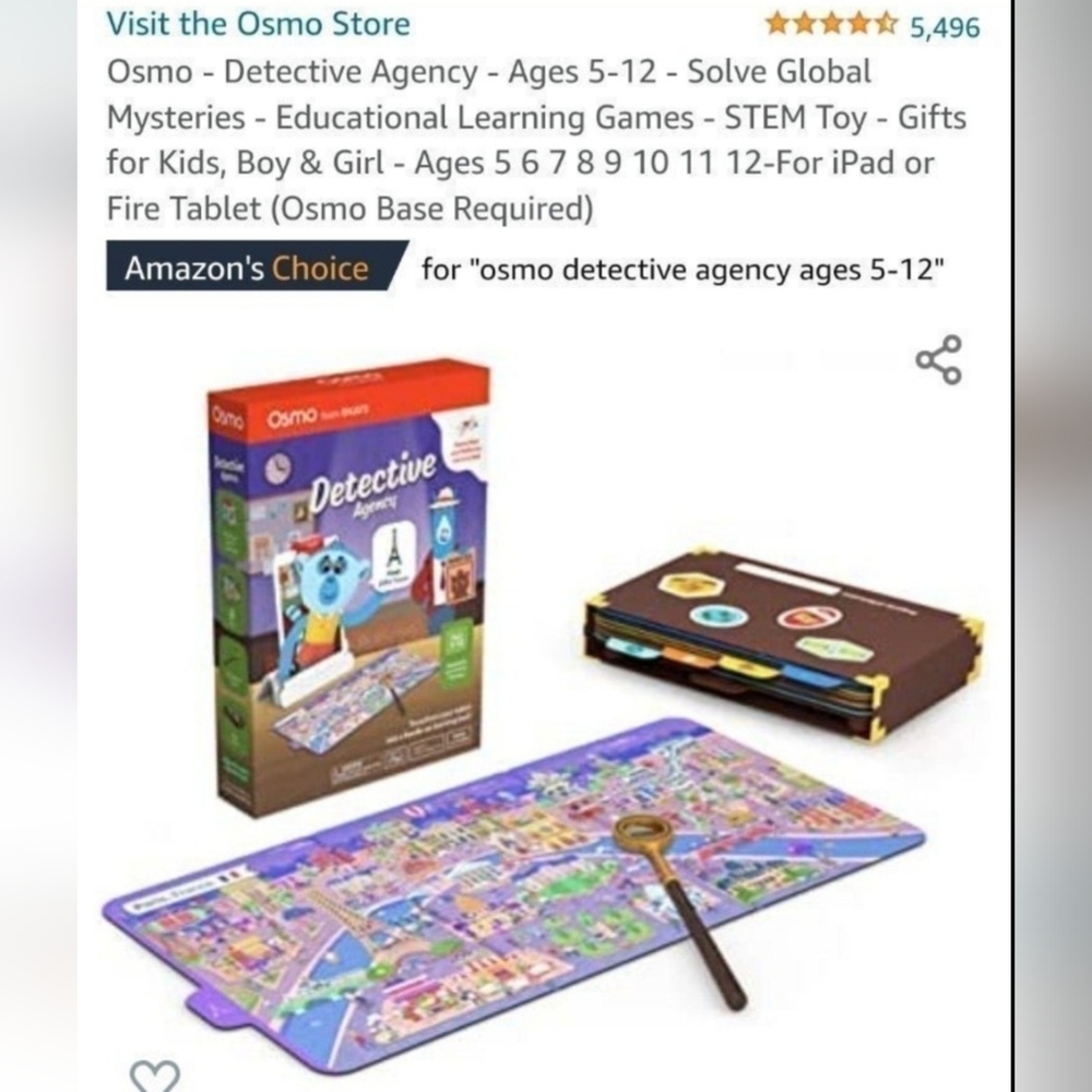 NIB- OSMO Detective Agency STEM Game Ages 5-12. Includes ALL required components